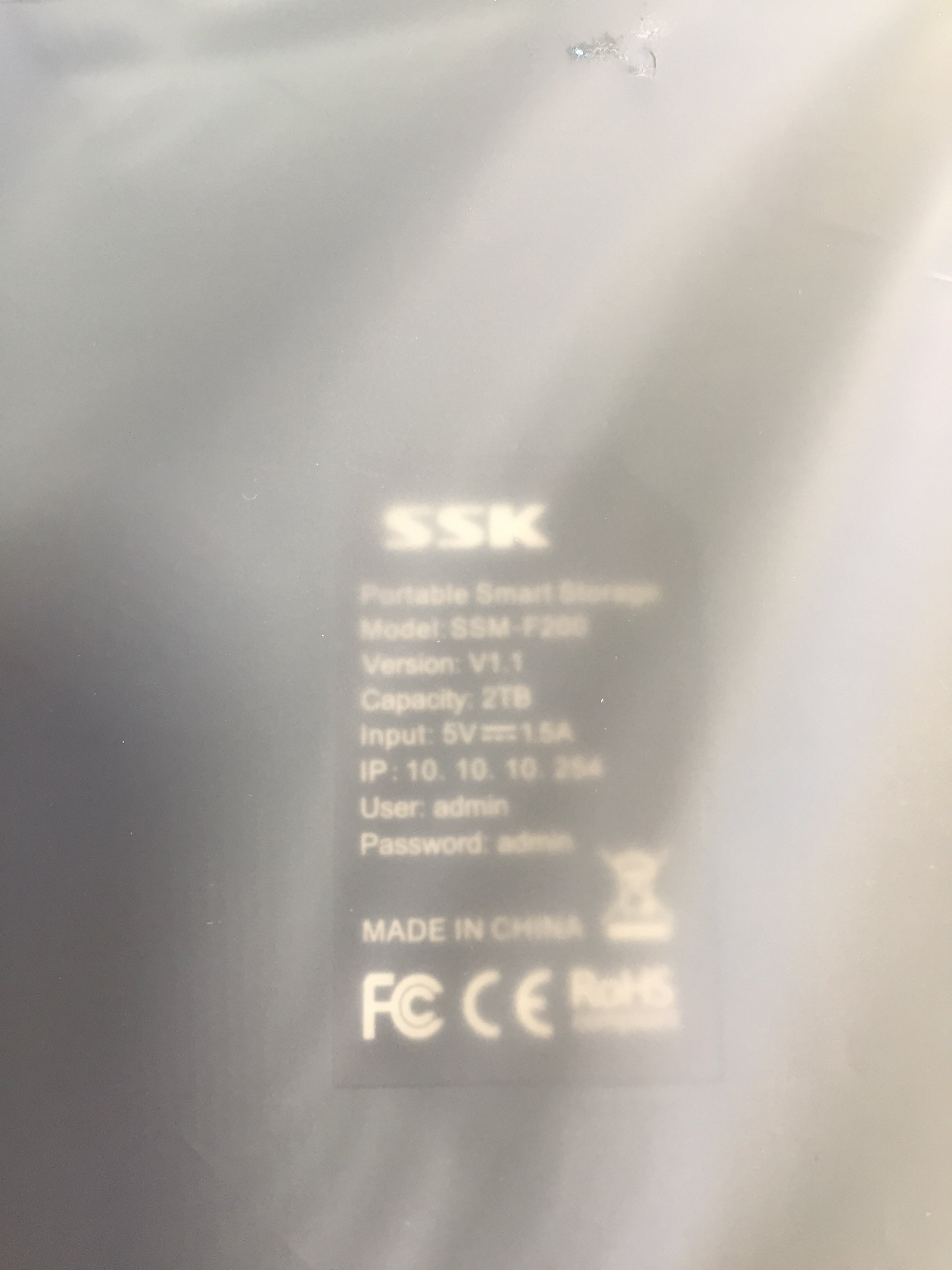 SSK 2TB Portable NAS External Wireless Hard Drive with Own Wi-Fi Hotspot (7957769027822)